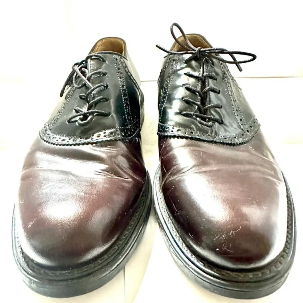 Men’s Bostonian Strada shoes dress burgundy black 9 M